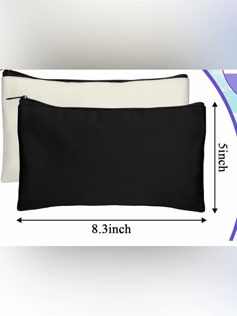 Makeup/pencil bag with Chickup Truck logo - MADE TO ORDER Cotton - NWT - 🩵🛻🐥🩵